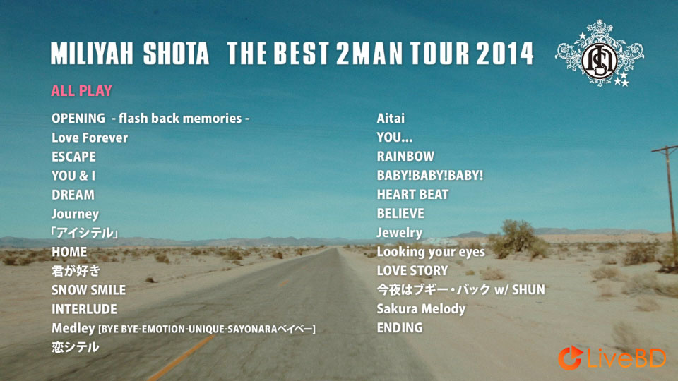 加藤ミリヤ x 清水翔太 THE BEST 2 MAN TOUR 2014 (2015) BD蓝光原盘 42.9G_Blu-ray_BDMV_BDISO_1