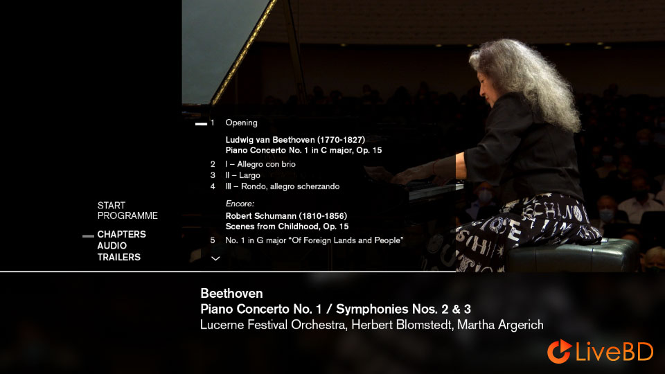 Martha Argerich & Herbert Blomstedt – Beethoven Piano Concerto No. 1 & Symphonies No. 2 & 3 (2021) BD蓝光原盘 22.9G_Blu-ray_BDMV_BDISO_1