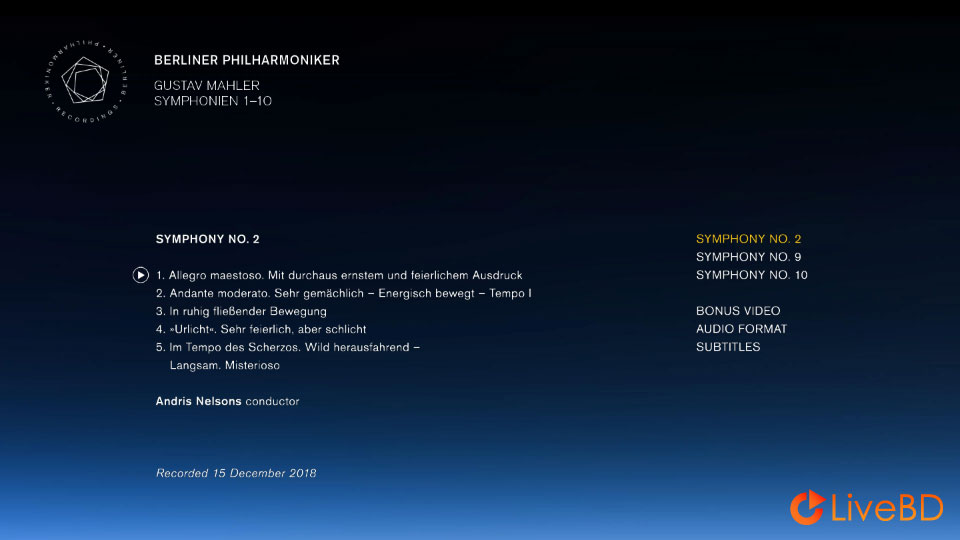 Berliner Philharmoniker & Various Conductor – Mahler Symphonies Nos. 1-10 (4BD) (2021) BD蓝光原盘 151.8G_Blu-ray_BDMV_BDISO_7