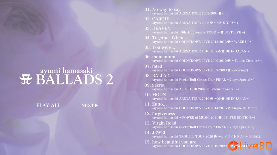 浜崎あゆみ A BALLADS 2 (2BD) (2021) BD蓝光原盘 81.2G_Blu-ray_BDMV_BDISO_1