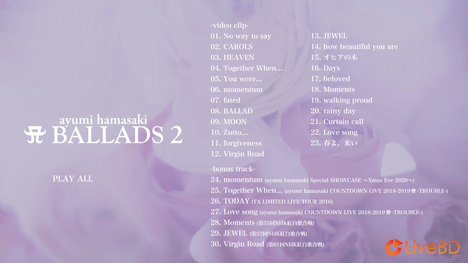 浜崎あゆみ A BALLADS 2 (2BD) (2021) BD蓝光原盘 81.2G_Blu-ray_BDMV_BDISO_3