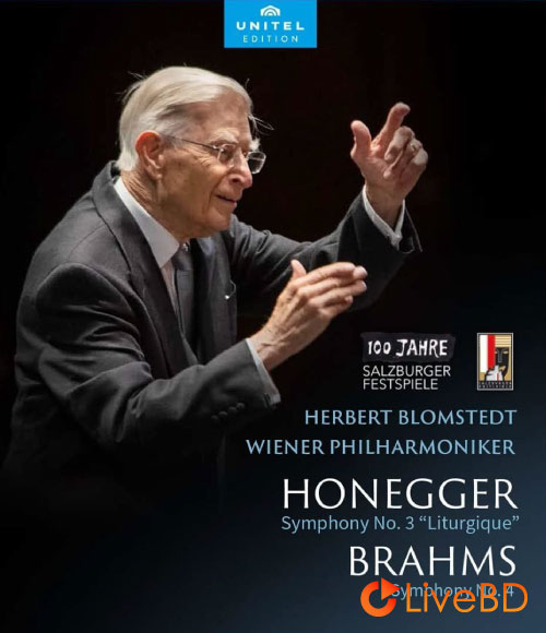 Herbert Blomstedt & Wiener Philharmoniker – Honegger Symphony No. 3 & Brahms Symphony No. 4 (2022) BD蓝光原盘 19.9G_Blu-ray_BDMV_BDISO_