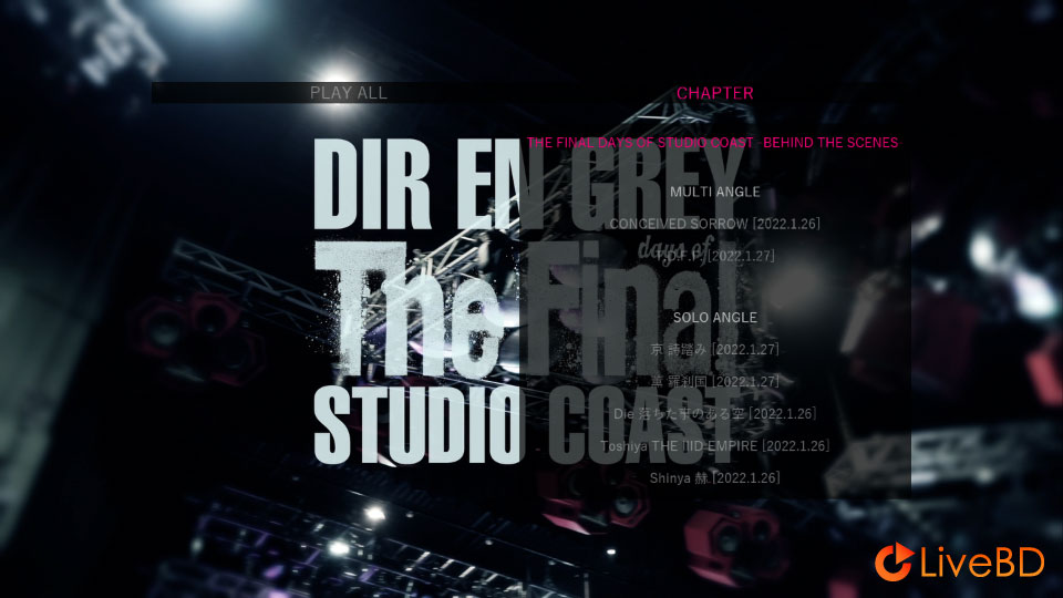 DIR EN GREY THE FINAL DAYS OF STUDIO COAST [初回生産限定盤] (2BD) (2022) BD蓝光原盘 65.4G_Blu-ray_BDMV_BDISO_3