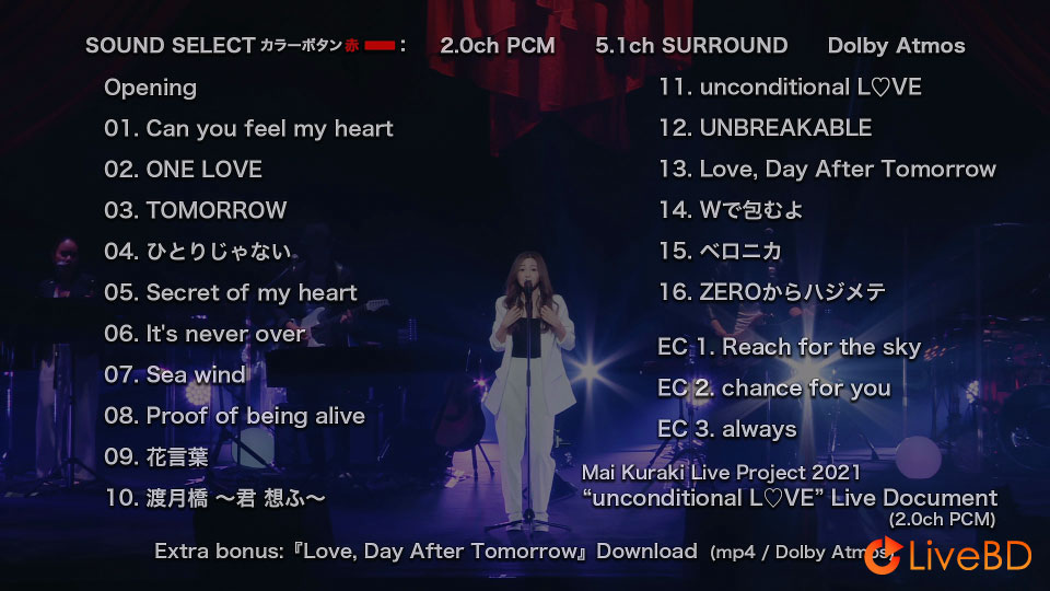 倉木麻衣 Mai Kuraki Live Project 2021“unconditional LOVE”(2022) BD蓝光原盘 45.1G_Blu-ray_BDMV_BDISO_1